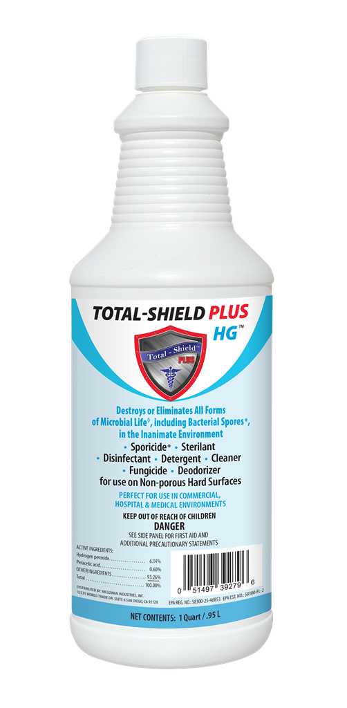 Total-Shield Plus HG™ (Sterile) Hospital Grade Sporicidal Disinfectant, RTU, 32 oz., 1/EA, 6/CS