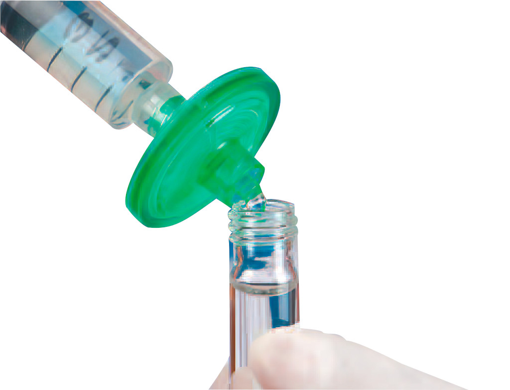 25MM Syringe Filter W/ 5 µm, Green/Green, Individually Packaged, 50/CS