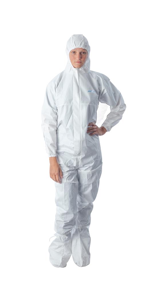 BioClean-D, Sterile Coverall, Zip with Sealable Boots, Hood, Elastic Back, Cuffs, and Ankles