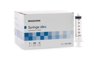 Sterile General Purpose Syringe 60 mL Blister Pack Luer Lock Tip 25/EA 100/CS