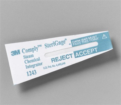 Comply, SteriGage Sterilization Chemical Integrator Strip Steam 2" by 3M 1000/CS