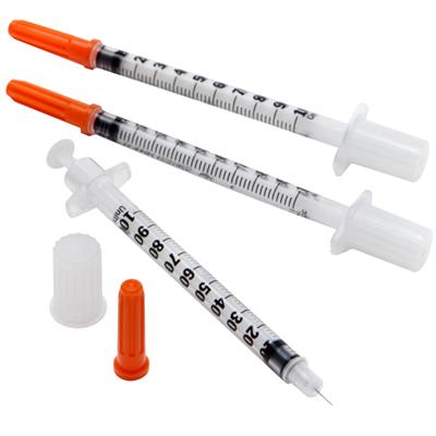 Insulin Syringe with Needle Ultra-Fine III 0.3 mL 31 Gauge 5/16 Inch Attached Needle Without Safety 