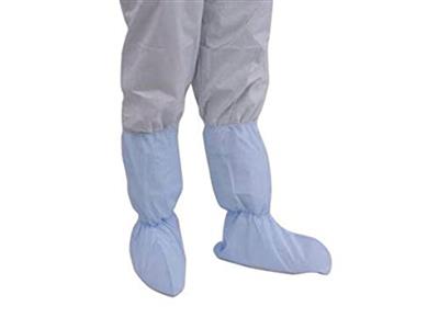 Latex Free/Lint Free Laminated Cleanroom Shoe Cover w/18" High Calf-Length Top, Large, 100 Pieces Pe