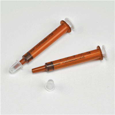 3ml Monoject Amber Oral Medication Syringe 100/EA 500/CS