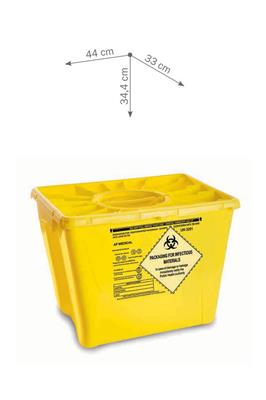 MedSMART Chemo Waste Container 8 Gallon Yellow W/Duo lid 9/case