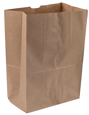 Duro 60 Lbs Capacity 12 x 7 x 17 Kraft Brown Paper Barrel Sack Bag - Basis Weight 60# - 
