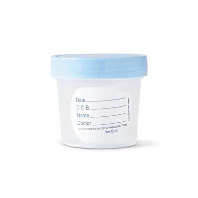 Specimen Container with Sterile Fluid Pathway, 4 oz., Individually Wrapped, 100/CS