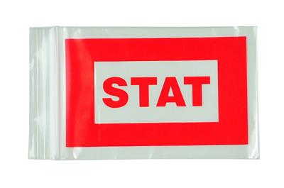 Red "STAT" Bags - Seal Top Reclosable 5"x8" 1000/case