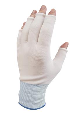 PureTouch Glove liners Blue Cuff Large Half Finger, 300/CS