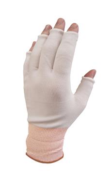 PureTouch Glove Liners Orange Cuff Medium Half Finger 
