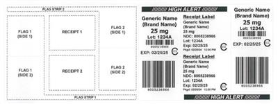 LiquiDose Flag & Receipt Labels - Large Laser 1200/pack
