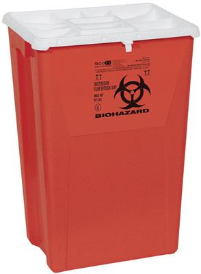 PG-II Flat Sharps Container, Red, 18 gal. 7/cs 1/ea