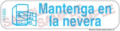 Auxiliary Label - Mantenga En La Nevera (1,000 Labels)
