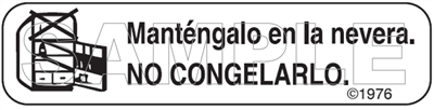 Auxiliary Label - Mantengalo en la nevera. No Congelarlo (1,000 Labels)