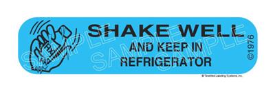 Auxiliary Label - Shake Well and Keep in Refrigerator 1,000 Labels