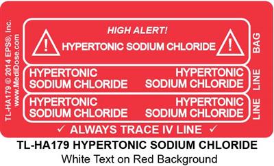 Line Tracing Label - HYPERTONIC SODIUM CHLORIDE - 1000/EA