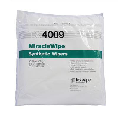 MiracleWipe 9" x 9" (23 cm x 23 cm) nylon wipers 150 wipers/bag