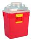 Multi-purpose Sharps Container 1-Piece 17.5H X 12.5W X 8.5D Inch 6 Gallon Red Base Funnel Lid, 12/CS