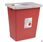 SharpSafety™ Sharps Container, Hinged Lid, Red, 12 Gallon, 1/EA, 10/CS